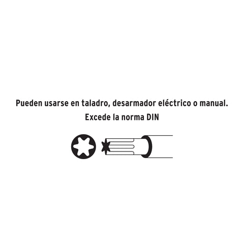 Juego de 7 puntas torx combinadas largo 2', Truper Expert | P7-25T | 17796