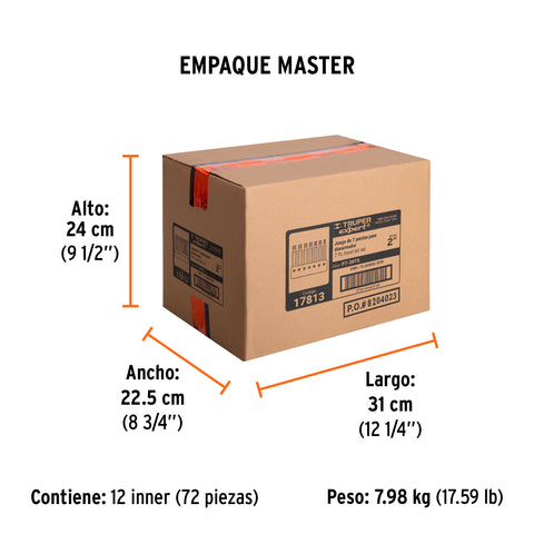 Juego de 7 puntas torx combinadas c/seguro largo 2', Expert | P7-20TS | 17813