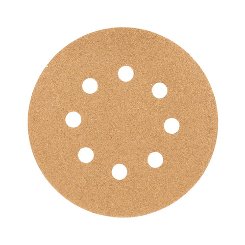 Paquete c/5 discos de lija 5' grano 60, 8 perforaciones | DIRO-56 | 17848