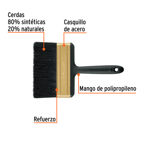 Brocha profesional de 6' mango de plástico, Truper Expert | BRT-6X | 17867