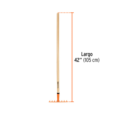 Rastrillo para niños, mango de 42', Truper | R8M-KID | 17895