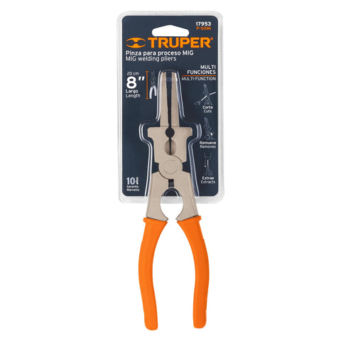 Pinza 8' para proceso MIG, multifunciones, TRUPER | P-SOMI | 17953