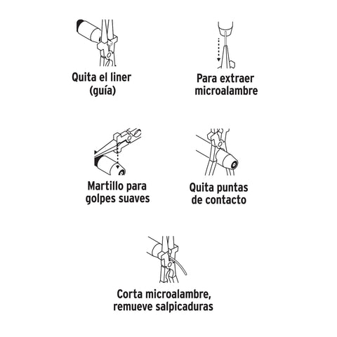 Pinza 8' para proceso MIG, multifunciones, TRUPER | P-SOMI | 17953