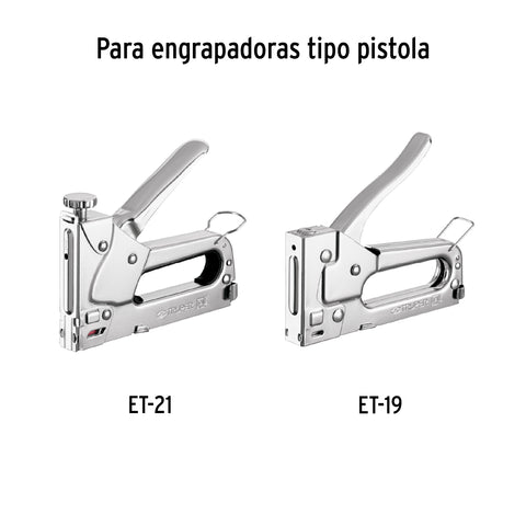 Caja con 1000 grapas 5/16'corona 11.3 mm para ET-21, Truper | ET-21-5/16 | 17971
