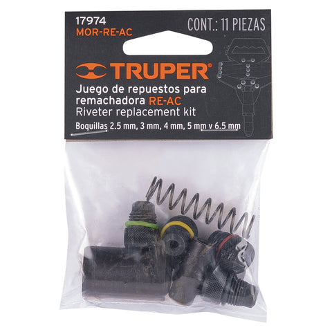 Kit de refacciones y mordazas para remachadora RE-AC, Truper | MOR-RE-AC | 17974
