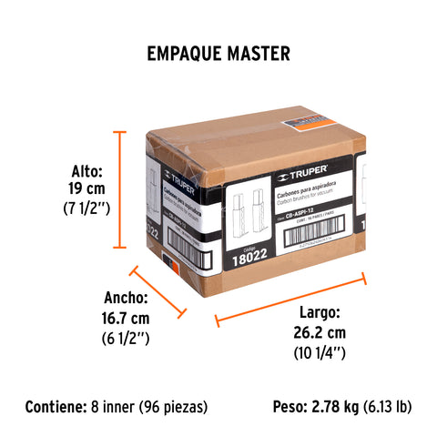 Bolsa con 2 carbones de repuesto para ASPI-12, TRUPER | CB-ASPI-12 | 18022