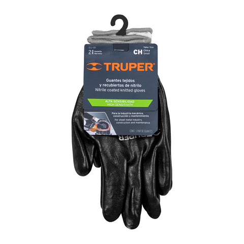 Guantes de poliéster recubiertos de nitrilo, CH, TRUPER | GU-151 | 18025