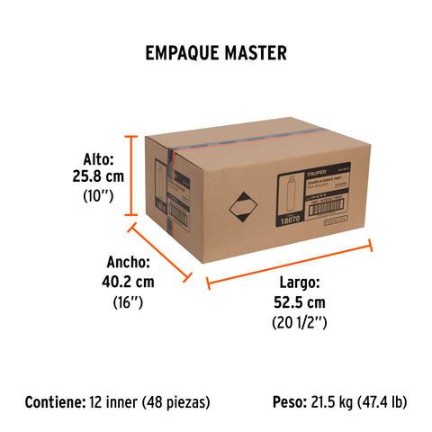 Pintura en aerosol alta temp. bote esbelto, negro, 400 ml | PA-ALTE-N | 18070