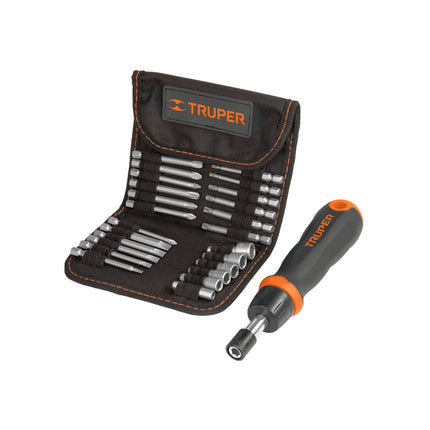 Desarmador tipo matraca con 18 puntas y 6 dados, Truper | JDM-26 | 18219