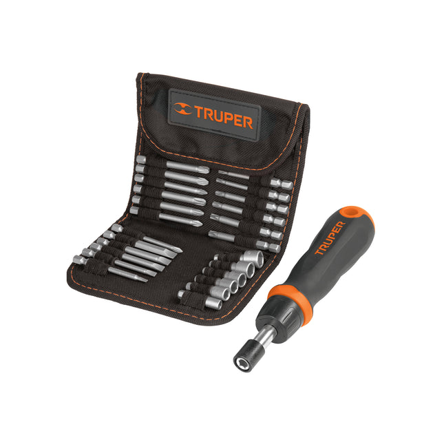 Desarmador tipo matraca con 18 puntas y 6 dados, Truper | JDM-26 | 18219