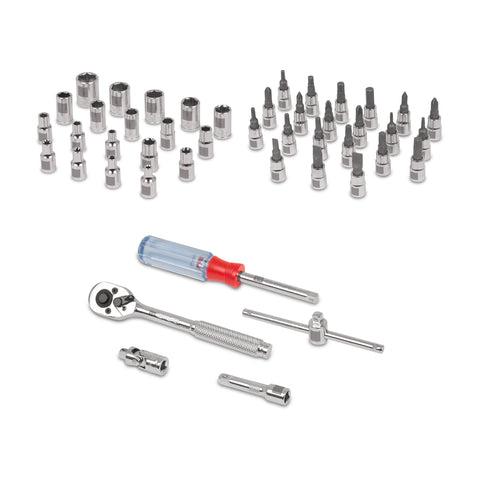 Juego de 45 herramientas cuadro 1/4' std para mecánico | JD-1/4X45P | 18235