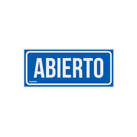 Letrero de señalización 'ABIERTO/CERRADO', 28 x 12 cm | LIN-01 | 18239