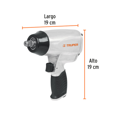 Llave (pistola) de impacto neumática 1/2', TRUPER | TPN-731-EX | 18242