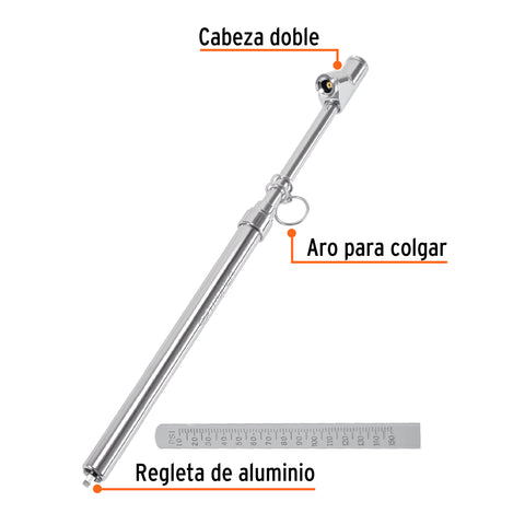 Calibrador de presión 200 psi cabeza doble, uso rudo, Truper | MEA-200X | 18244
