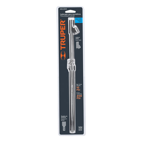 Calibrador de presión 200 psi cabeza doble, uso rudo, Truper | MEA-200X | 18244