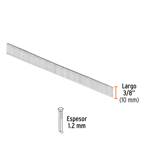 Caja con 5000 clavos calibre 18, 10 mm para CLNE-18, Truper | CLANEU-18-10 | 18260