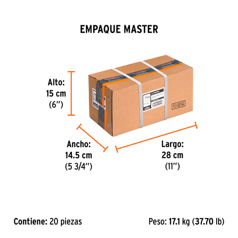Caja con 5000 clavos calibre 18, 20 mm para CLNE-18, Truper | CLANEU-18-20 | 18262