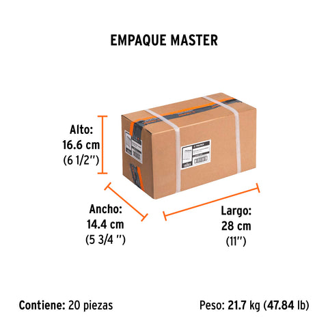 Caja con 5000 clavos calibre 18, 25 mm para CLNE-18, Truper | CLANEU-18-25 | 18263