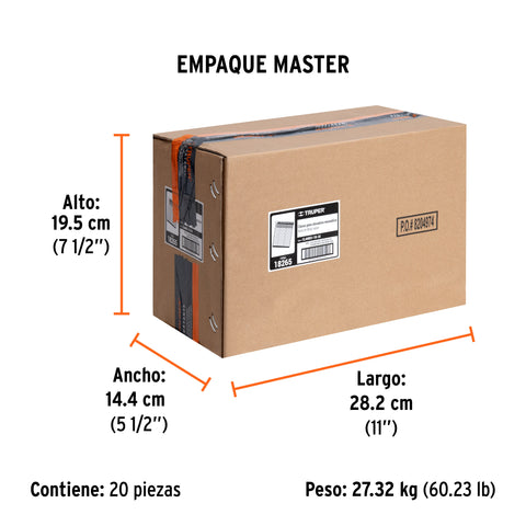 Caja con 5000 clavos calibre 18, 32 mm para CLNE-18, Truper | CLANEU-18-32 | 18265