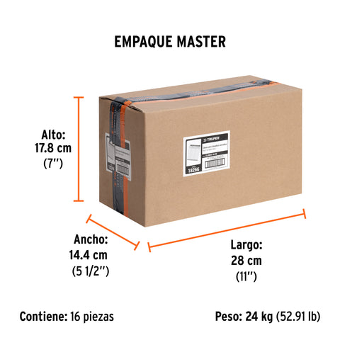 Caja con 5000 clavos calibre 18, 35 mm para CLNE-18, Truper | CLANEU-18-35 | 18266