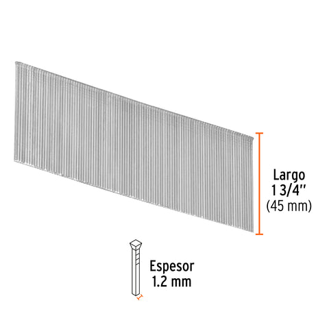Caja con 5000 clavos calibre 18, 45 mm para CLNE-18, Truper | CLANEU-18-45 | 18268