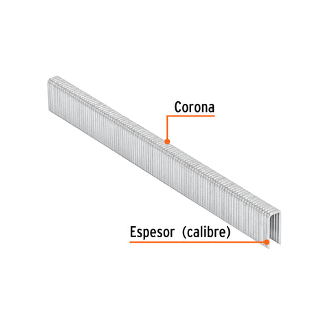 Caja con 5000 grapas corona 1/4' calibre 18, 13mm p/ENNE-120 | GRANEU-1/4-13 | 18270
