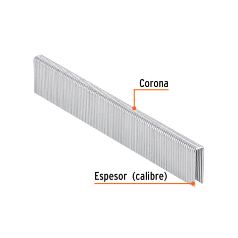 Caja con 5000 grapas corona 1/4' calibre 18, 19mm p/ENNE-120 | GRANEU-1/4-19 | 18272
