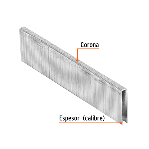 Caja con 5000 grapas corona 1/4' calibre 18, 28mm p/ENNE-120 | GRANEU-1/4-28 | 18275