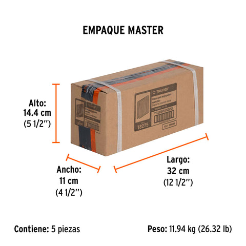 Caja con 5000 grapas corona 1/4' calibre 18, 28mm p/ENNE-120 | GRANEU-1/4-28 | 18275