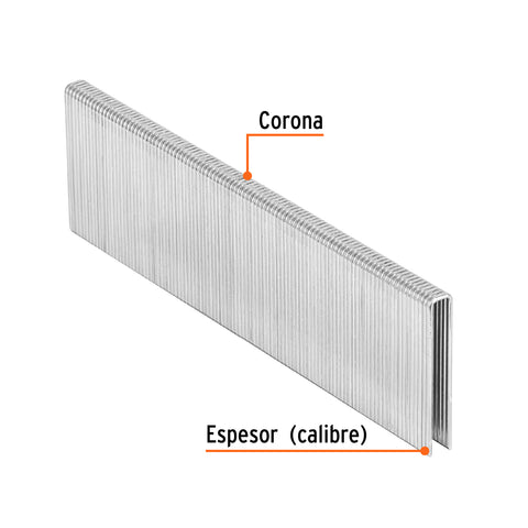 Caja con 5000 grapas corona 1/4' calibre 18, 35mm p/ENNE-120 | GRANEU-1/4-35 | 18277