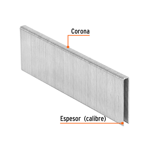 Caja con 5000 grapas corona 1/4' calibre 18, 38mm p/ENNE-120 | GRANEU-1/4-38 | 18278