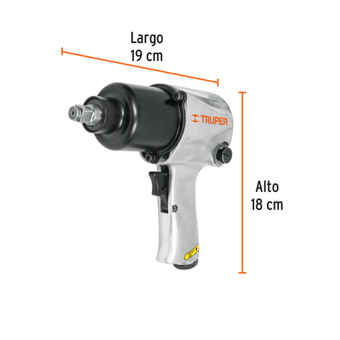 Kit de llave (pistola) de impacto 1/2' ind, estuche plástico | TPN-734H-2K | 18281