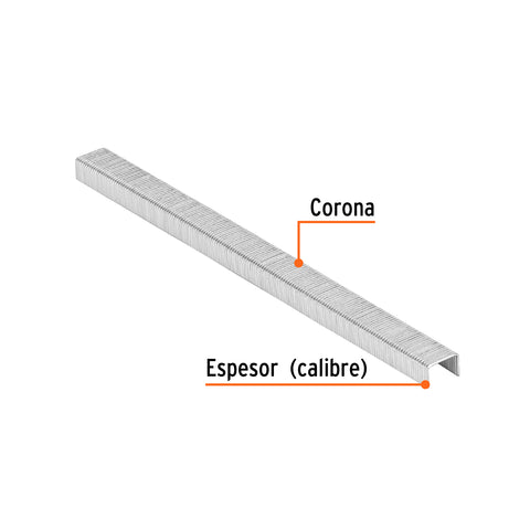 Caja con 5000 grapas corona 3/8' calibre 22, 6mm p/ENNE-70 | GRANEU-3/8-6 | 18282
