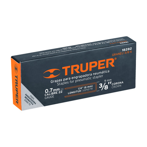 Caja con 5000 grapas corona 3/8' calibre 22, 6mm p/ENNE-70 | GRANEU-3/8-6 | 18282