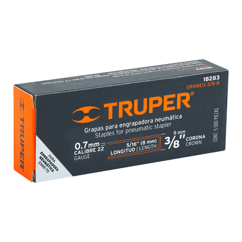 Caja con 5000 grapas corona 3/8' calibre 22, 8mm p/ENNE-70 | GRANEU-3/8-8 | 18283