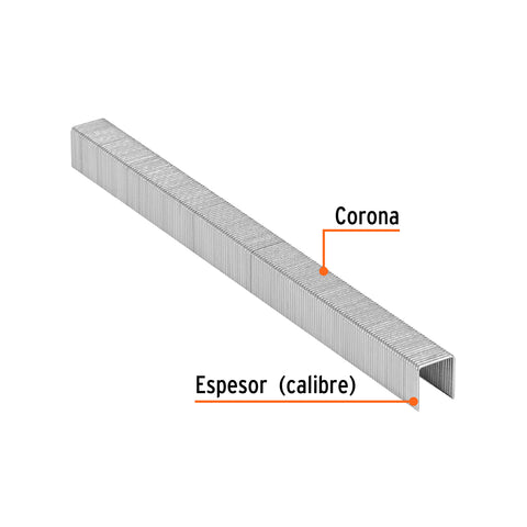 Caja con 5000 grapas corona 3/8' calibre 22, 10mm p/ENNE-70 | GRANEU-3/8-10 | 18284