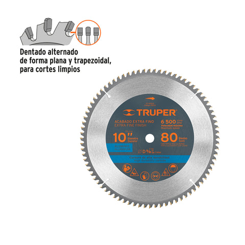Disco sierra 10' para aluminio, 80 dientes centro 5/8' | ST-1080A | 18310