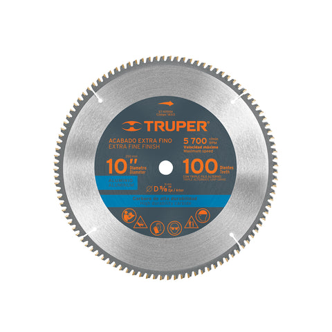 Disco sierra 10' para aluminio, 100 dientes centro 5/8' | ST-10100A | 18313