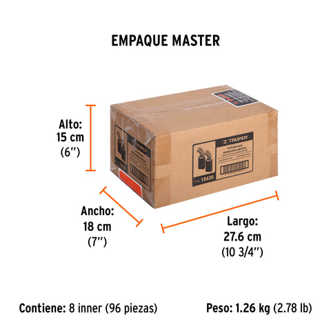 Bolsa con 2 carbones de repuesto para DES-1000, TRUPER | CB-DES-1000 | 18436
