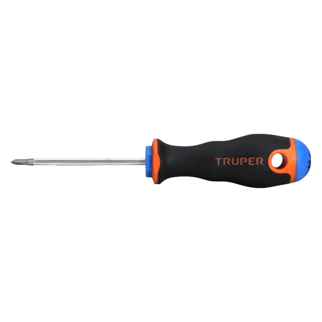 Desarmador de cruz 1/8' x 2-1/2' mango Comfort Grip, Truper | DP-1/8X2-1/2B | 18547