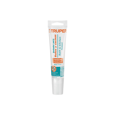Sellador translúcido para baños y cocinas, 85 g, Truper | SIL-85BCT | 18567