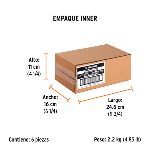 Sellador acrilico de 280 ml, transparente, Truper | SACRI-100T | 18569