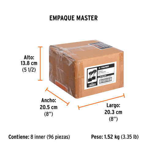 Bolsa con 2 carbones de repuesto para ROU-NX2, TRUPER | CB-ROU-NX2 | 18603