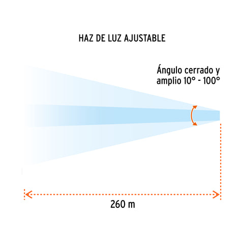 Linterna de aluminio LED Cree 500 lm con 2 pilas D, Truper | LINA-2DN | 18813