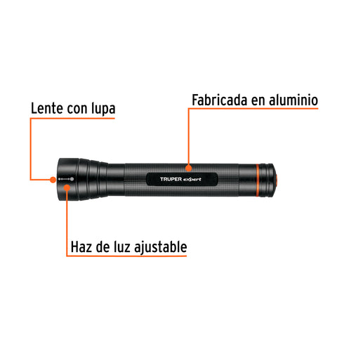 Linterna de aluminio LED Cree 850 lm con 3 pilas D, Truper | LINA-3DN | 18814
