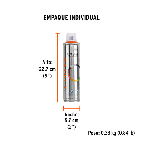 Pintura en aerosol, naranja, bote esbelto, 400 ml | PA-NA | 19037