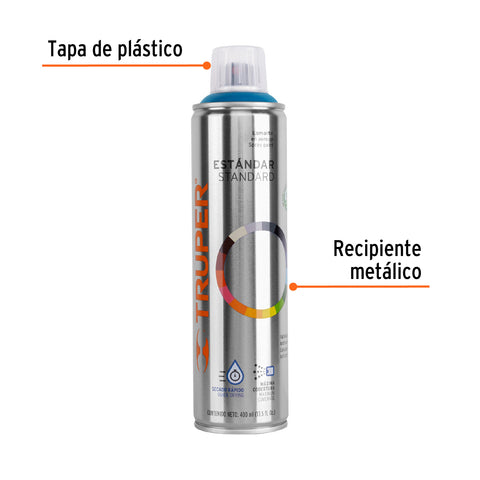 Pintura en aerosol, azul holandés, bote esbelto, 400 ml | PA-AH | 19038