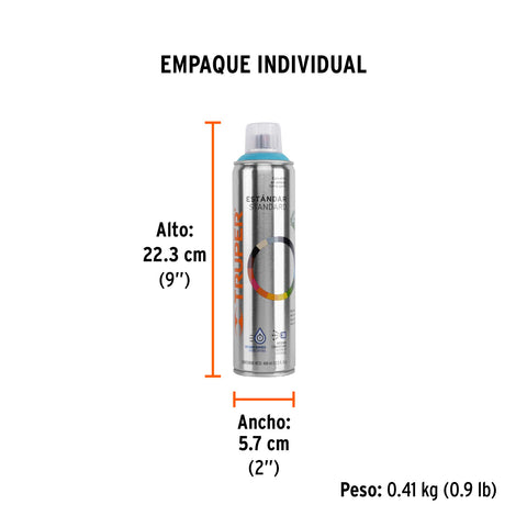 Pintura en aerosol, azul, bote esbelto, 400 ml, Truper | PA-AZ | 19039