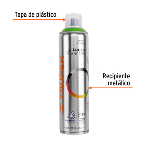 Pintura en aerosol, verde manzana, bote esbelto, 400 ml | PA-VM | 19046