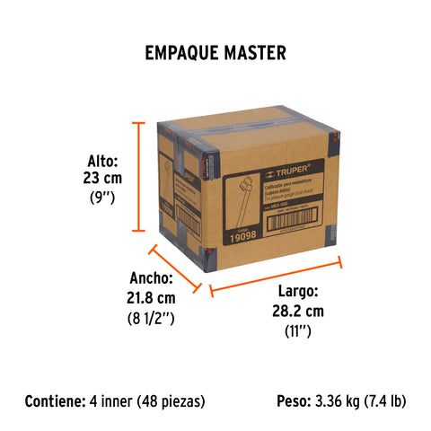 Calibrador de presión 50 psi cabeza doble, Truper | MEA-50D | 19098